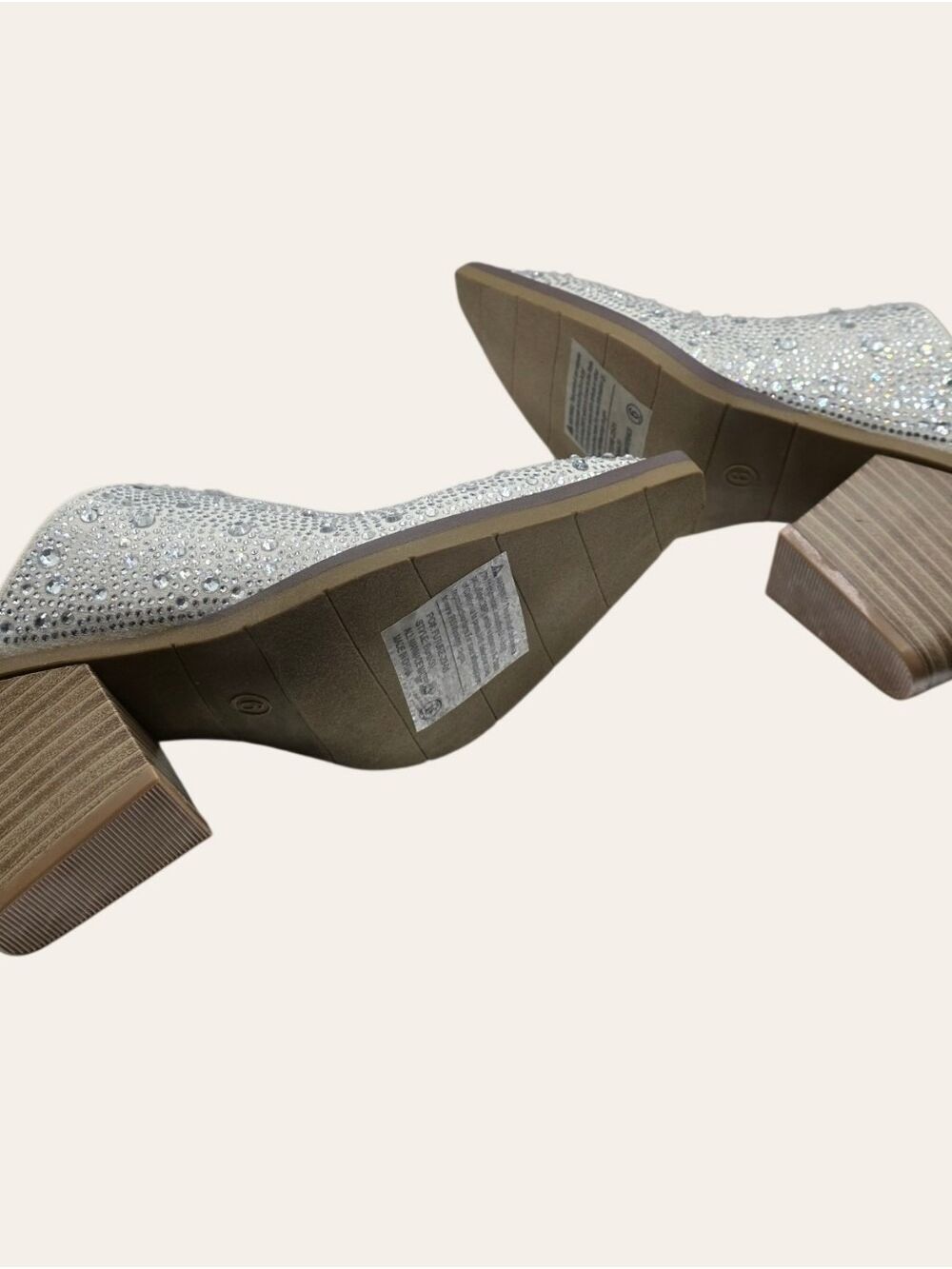 NIB Forever Link Buffy Rhinestone Mules Size 6 Glam Western Chic - Picture 5 of 8
